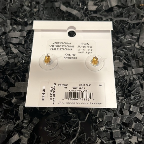 kate spade Pink Flower Studs / NWT - Picture 5 of 7